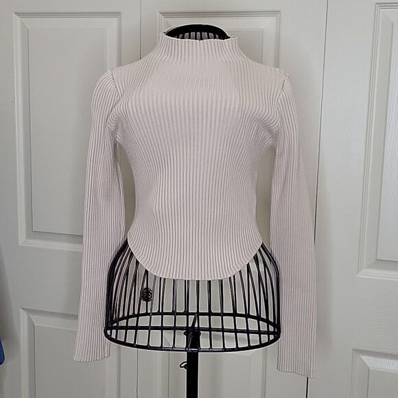 Anthropologie Mable Cropped Tan Mockneck Size Small - Picture 8 of 8